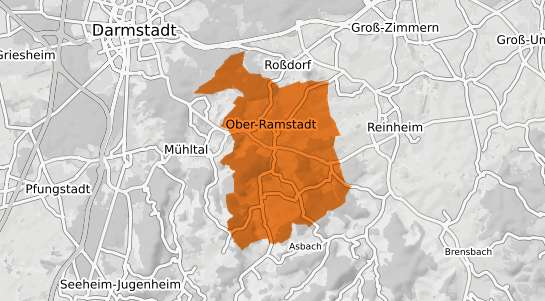 Mietspiegelkarte Ober Ramstadt